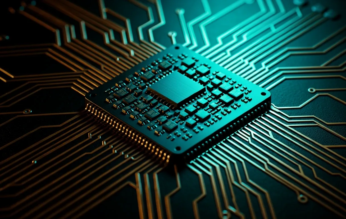 Close up of NLP processing hardware architecture